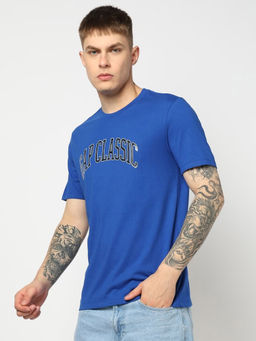 GAP - Men's Blue Half Sleeve Crew Neck T-Shirt
