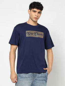 GAP - Men's Relaxed Half Sleeves Round Neck T-Shirt