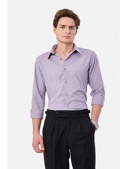 Snitch - Lavender Solid Full Sleeves Slim Formal Shirt