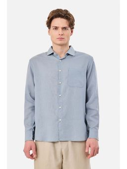 Snitch - Light Blue Solid Full Sleeves Regular Casual Shirt
