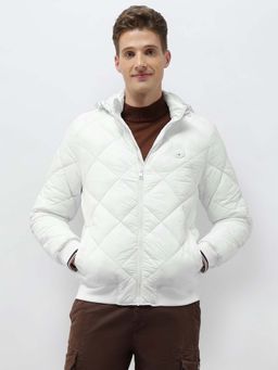 U.S. POLO ASSN. - Men's White Solid Regular Fit Puffer Jacket