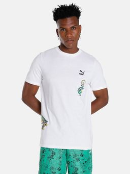 Puma - Classics Super Multi Graphic Mens White T-shirt