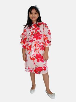 KiddoPanti - Girls Rayon Full Sleeve Shirt Dress