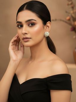 SUGARFRILL - Gold-Plated Crystal Cluster Stud Earrings