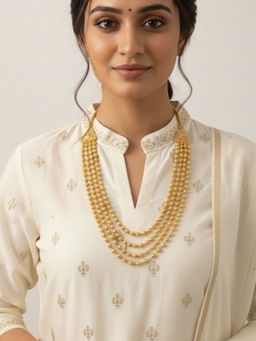 SUGARFRILL - Handcrafted Gold-Plated Multi-Layer Beaded Necklace