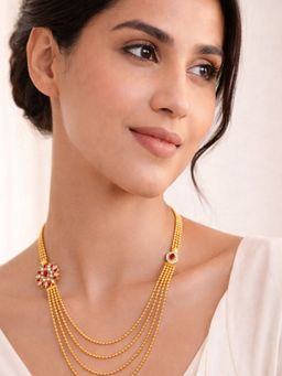 SUGARFRILL - Gold-Plated Ad And Cubic Zirconia Four-Layer Chain Necklace