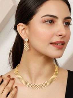 SUGARFRILL - Gold-Plated Fusion Ad Statement Necklace Set
