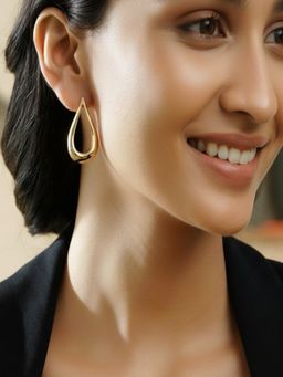SUGARFRILL - 18K Gold Plated Stainless Steel Tarnish-Free Waterproof Demi-Fine Teardrop Earrings