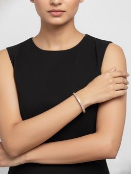 SUGARFRILL - Rose Gold-Plated Triple Pave Row Statement Bracelet