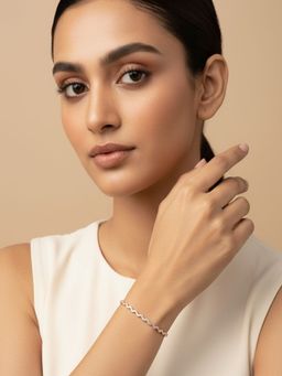 SUGARFRILL - Rose Gold-Plated Baguette and Ad Slim Eternity Bracelet