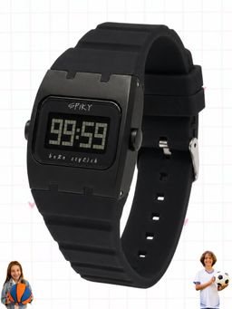 Spiky - Kids Digital Sports Watch for Unisex With Multifunction - Black (3-12 Years)