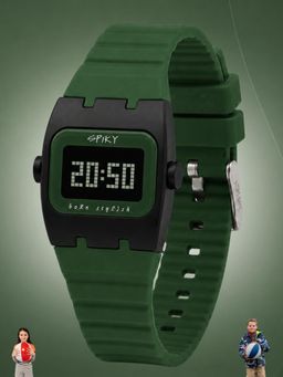 Spiky - Kids Digital Sports Watch for Unisex With Multifunction - Green (3-12 Years)