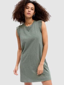 GAP - Women's Melange Round Neck Cap Sleeve Shift Dress
