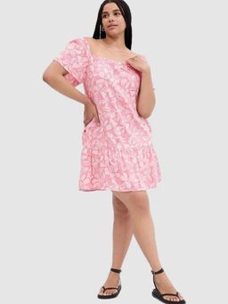 GAP - Women's Floral Square Neck Short Sleeve Shift Dress