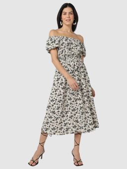GAP - Women's Floral Off-Shoulder Midi Dress