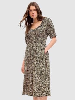 GAP - Women's Floral Midi Sweetheart Dress