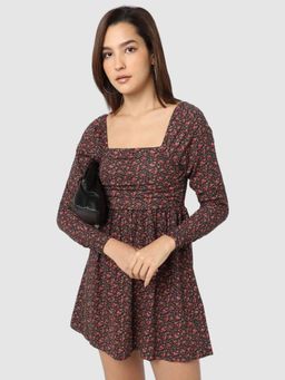 GAP - Women's Floral Square Neck Mini Dress