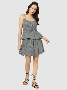 GAP - Women's Gingham Check Peplum Dress