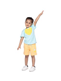 Reedoo - Smiling Shapes Shorts with Pockets In Orange