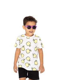 Reedoo - Fruit Round Neck Half Sleeve T-Shirt In White