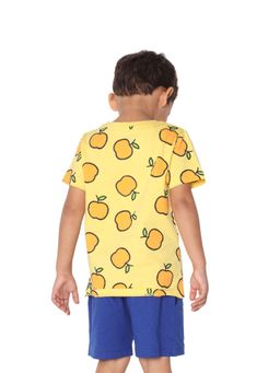 Reedoo - Fruit Round Neck Half Sleeve T-Shirt In Yellow