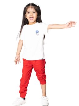 Reedoo - Popsicle Round Neck Half Sleeve T-Shirt In White