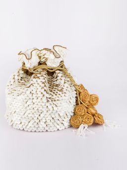 Vareli Bafna - Designs Champa White Potli