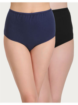 Clovia - Pack Of 2 Cotton Maternity High Waist Hipster Panty - Multi-Color