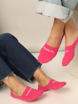 ONLY - Pink Shoe Liners Socks (Pack Of 3)