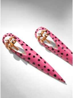 Outhouse - Gavi Spicule Pink Kaybug Earrings