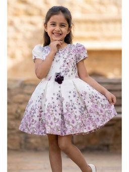 Lagorii - Pink Rose Floral Print Party Dress