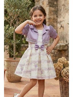 Lagorii - Cream Floral Party Dress with Jacket