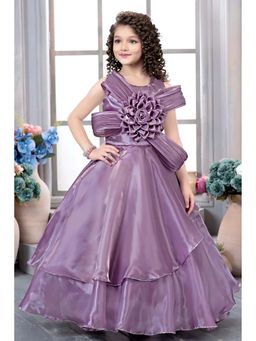 Lagorii - Lavender Designer Bow and 3D Rosette Party Gown