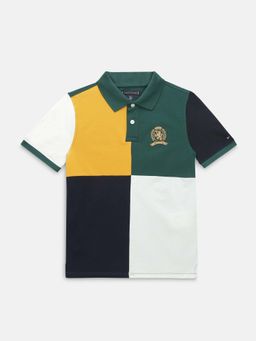 Tommy Hilfiger - Boys Colorblock Regular Fit Cotton Polo T-Shirt