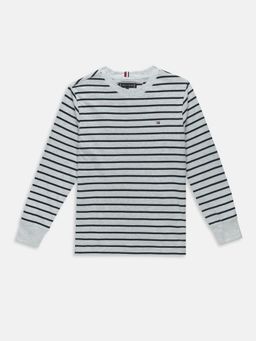 Tommy Hilfiger - Boys Striped Regular Fit Cotton T-Shirt