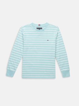 Tommy Hilfiger - Boys Striped Regular Fit Cotton T-Shirt