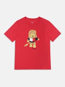 Tommy Hilfiger - Boys Embroidered Regular Fit Cotton T-Shirt