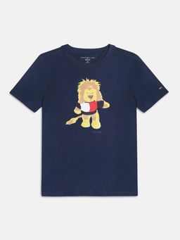 Tommy Hilfiger - Boys Embroidered Regular Fit Cotton T-Shirt