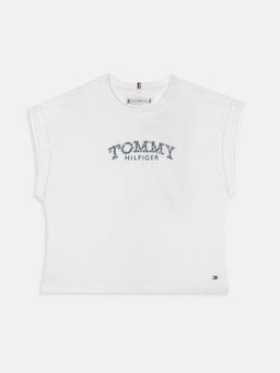Tommy Hilfiger - Girls Logo Regular Fit Cotton T-Shirt