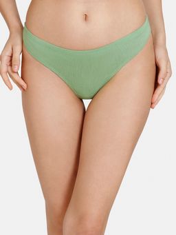 Zivame - Low Rise Zero Coverage Thong - Jade Green