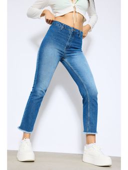FREAKINS - Womens Blue Straight Jeans