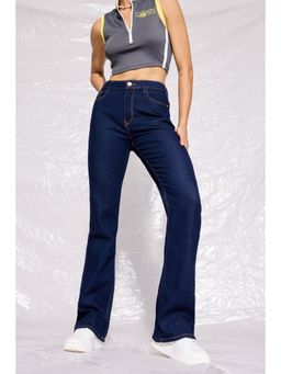 FREAKINS - Womens Blue Contour Straight Jeans