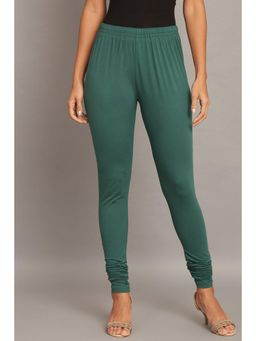 Biba - Women Blended Fabric Green Churidar Leggings