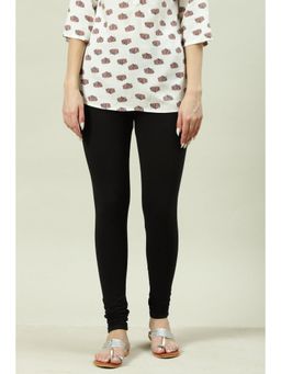Biba - Women Blended Fabric Black Churidar Leggings
