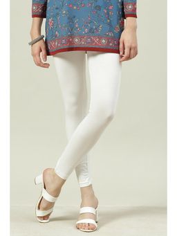 Biba - Women Cotton Off White Churidar Leggings