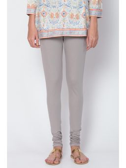 Biba - Women Blended Fabric Grey Churidar Leggings