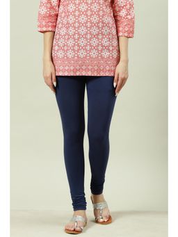 Biba - Women Cotton Navy Blue Churidar Leggings