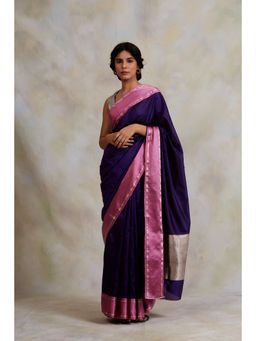 PRIYANKA RAAJIV - Kalpi Purple Banarasi Saree with Unstitched Blouse