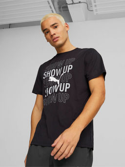 Puma - Performance Running Graphic Mens Black T-Shirt