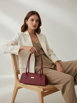 ATTAACHE ACCESSORIES - Womens Maroon Handbag (M)